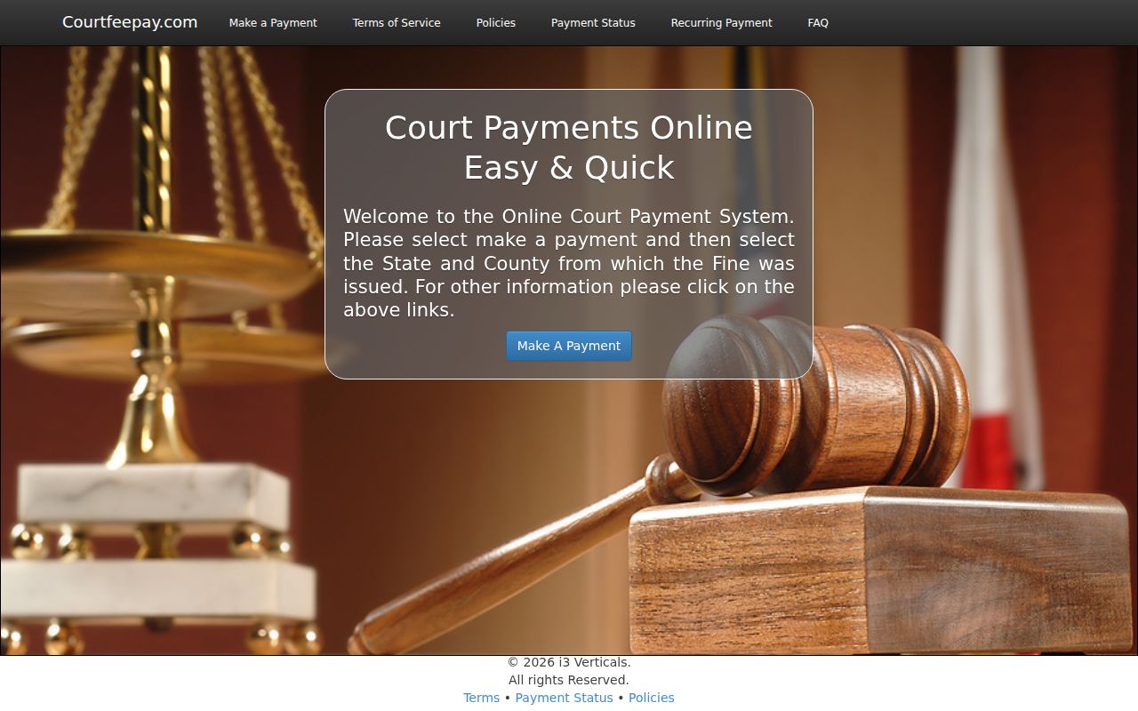 Smith County traffic warrant reference, CourtFeePay payment landing page