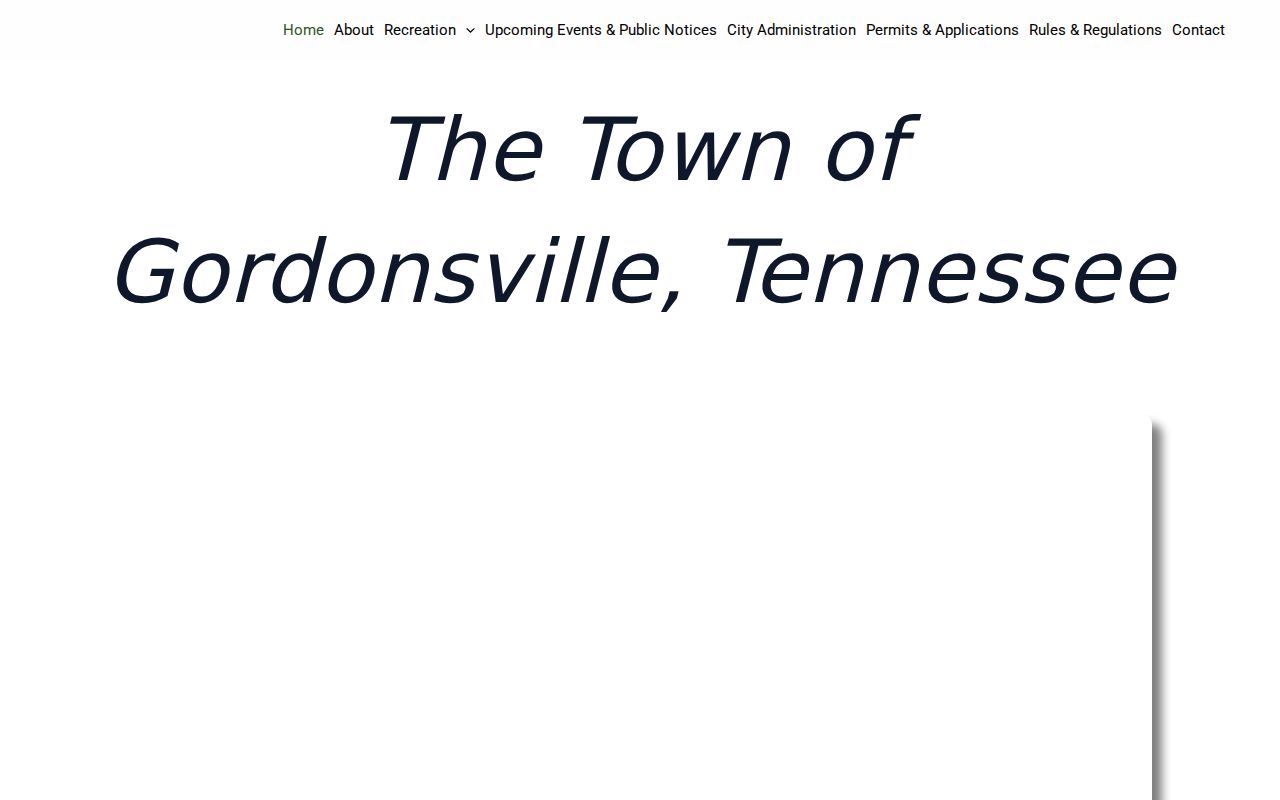 Gordonsville warrant records reference, official town site